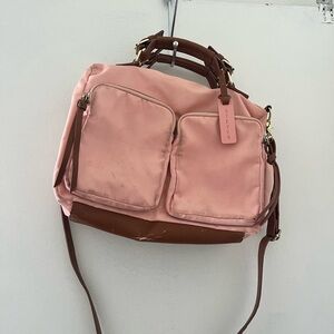 Steven by Steve Madden  Stylish Pink and Brown Baby Bag